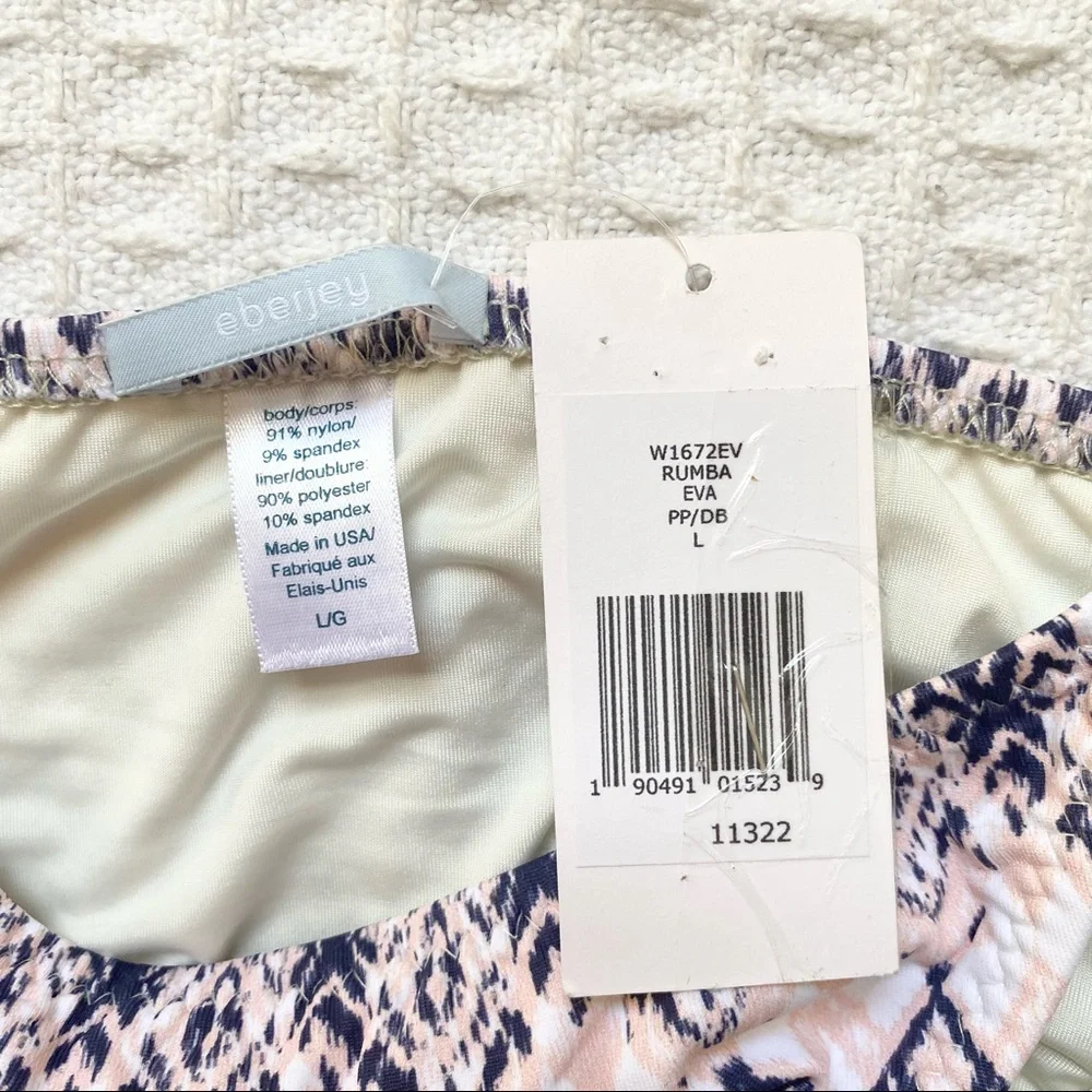 Eberjey Rumba Eva Printed bottom pink blue Large NWT